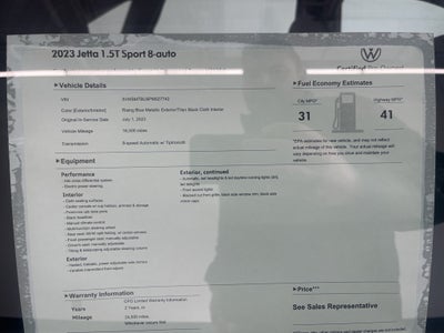 2023 Volkswagen Jetta 1.5T Sport
