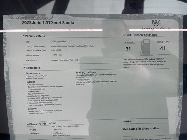 2023 Volkswagen Jetta 1.5T Sport